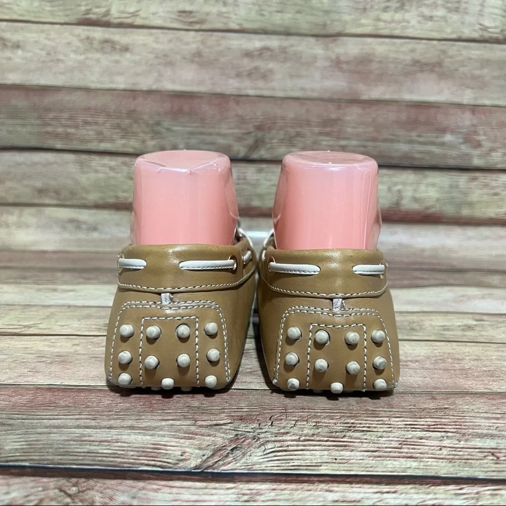Tods Brown Leather Gommino Loafers